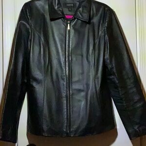 Colebrook Black Large Leather Jacket